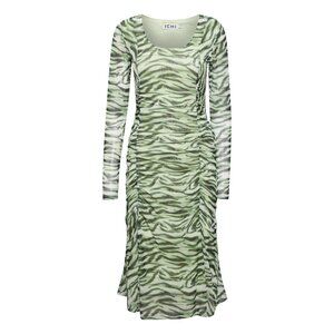 ICHI Ihista Mesh Sheer Dress Zebra Print Whimsigoth Witchy Fairy Grunge Goth